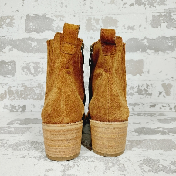 NEW Paul Green Women’s Sante Tan Suede Leather Side Zip Ankle Bootie B525 - Picture 6 of 11